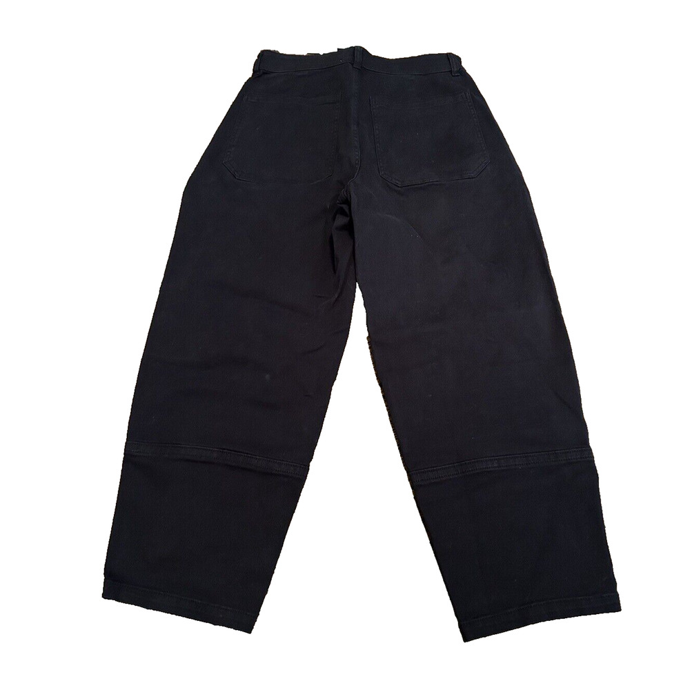 Everlane Womens Size 10 High Rise Utility Barrel Pants Black Minimalist NWT - Picture 2 of 8